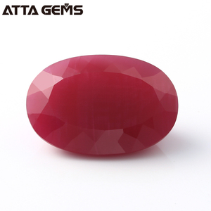 #5 Color duro forma ovalada rubí sintético <span class=keywords><strong>piedra</strong></span> precio por quilate para joyería - Product Image 1