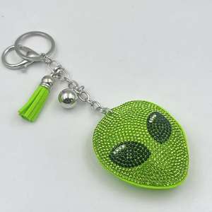 Halloween moda Bling brillo cristal calabaza llavero dibujos animados diamantes de imitación calaveras fantasma Cruz diamante bolsa colgantes llaveros - Product Image 2