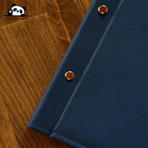 Couverture de menu personnalisée de haute qualité en lin simple pour restaurants et bars, avec reliure à vis - Product Image 6