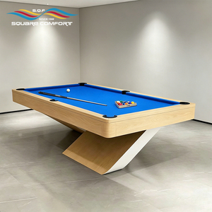 <span class=keywords><strong>Table</strong></span> <span class=keywords><strong>de</strong></span> billard S.Q.F <span class=keywords><strong>de</strong></span> style scandinave en bois massif avec plateau en ardoise <span class=keywords><strong>de</strong></span> qualité tournoi 7/8/9 pieds, feutre vert, design flottant, pieds en X - Product Image 2