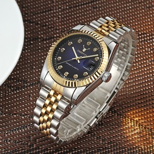 Reloj deportivo de cuarzo para mujer, esfera con puntero de 37mm, correa de acero inoxidable, cristal, resistencia al agua de 30bar, cierre de mariposa - Product Image 2