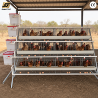Cages d'élevage avicole résistantes de type A pour 3 poules pondeuses et poulets de chair - Équipement d'élevage pour l'agriculture animale