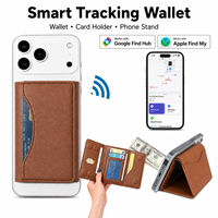 Cartera Inteligente con Sistema Dual de Rastreo Apple Find My y Google Find Hub, Localizador GPS PU, Cartera Magsafe para iPhone y Android