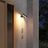 Lumière LED carrée en aluminium étanche IP65 pour mur extérieur de jardin, avec lumière blanche chaude 3000K, 5-10W