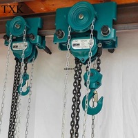 Palans à chaîne manuels TXK 2 tonnes de qualité supérieure à faible hauteur de levage, palan à chaîne industriel 2 tonnes 3 tonnes avec chaîne G80