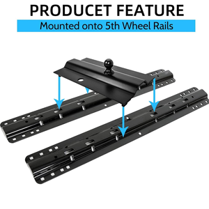 Precio de fábrica 16055 Placa doblada 5ta rueda a enganche de adaptador de cuello de cisne con <span class=keywords><strong>bola</strong></span> de 2 5/16 pulgadas - Product Image 5
