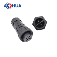 25A Power LED Cable Connector 2 ~ 5Pin Wire to Panel Type M25 Vis Fixation Mâle Femelle Pin Connector IP68 Waterproof Plug