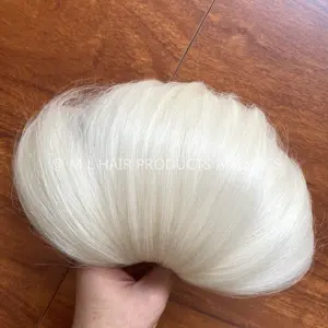 Best Quality Pure White Human Hair Bundles 60# Non Remy Chinese Human Hair 12''-24''