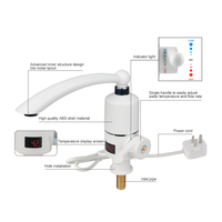 Robinet Mitigeur Chauffe-Eau Électrique Instantané à Affichage Numérique LED, Eau Chaude et Froide avec Robinet Électrique