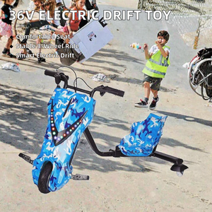 Trottinette Électrique Intelligente d'Extérieur, <span class=keywords><strong>Drift</strong></span> <span class=keywords><strong>Trike</strong></span> à 3 Roues avec Frein à Poignée et <span class=keywords><strong>Moteur</strong></span> d'Accélération pour Enfants et Adultes - Product Image 3