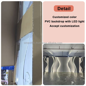 ฉากหลัง5D พีวีซีอะคริลิคสีขาวผิวเรียบฉากหลังแต่งงานฉากหลังตกแต่งเวทีสำหรับงานอีเว้นท์ - Product Image 3