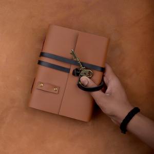 Hot Sell 2026 PU Leather <b>Key</b> Diary with Premium Pages 7X5 Size <b>Vintage</b> Style PU Leather <b>Key</b> Diary For Sale - Product Image 3