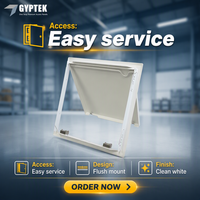 GYPTEK ADS-3002 Panneau d'accès moderne en acier avec ouverture par bouton-poussoir, ignifuge, pour grille de plafond d'hôtel 300x300 mm