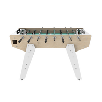 Table de baby-foot professionnelle en contreplaqué imperméable avec barres de jeu en acier inoxydable et pieds en fer pour usage extérieur