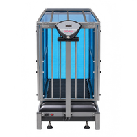 Tapis roulant électrique pour l'élevage de poulets avec moteur à vitesse contrôlée et enclos sécurisé pour usage quotidien