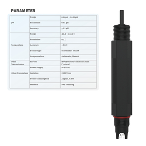 PH7530 MTW อุปกรณ์ตรวจวัดค่า pH แบบอะนาล็อกสำหรับน้ำเสียอุตสาหกรรม  พร้อมเซ็นเซอร์อิเล็กโทรดวัดค่า pH แบบสมาร์ทกราวิตี้  ความแม่นยำ 1%FS  OEM OBM - Product Image 2