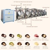 Nouvelle machine de revêtement au chocolat noir et blanc, au lait, aux fraises et aux canneberges, pour raisins secs et malt croustillants, haute capacité, design original