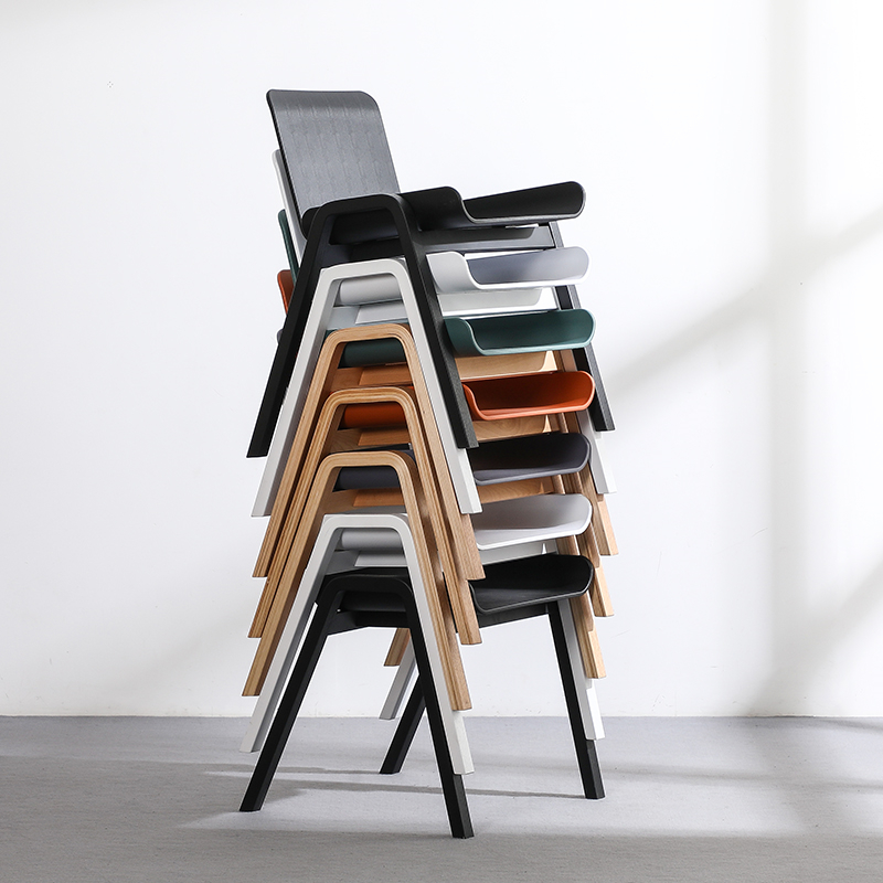 Оптовая продажа, фабричная мебель, современный скандинавский дизайн, ресторан, кафе, магазин, кухня, Штабелируемый деревянный обеденный стул из фанеры