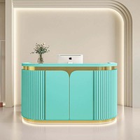 Meja depan meja kasir Modern mewah meja penerimaan furnitur kantor desain mewah
