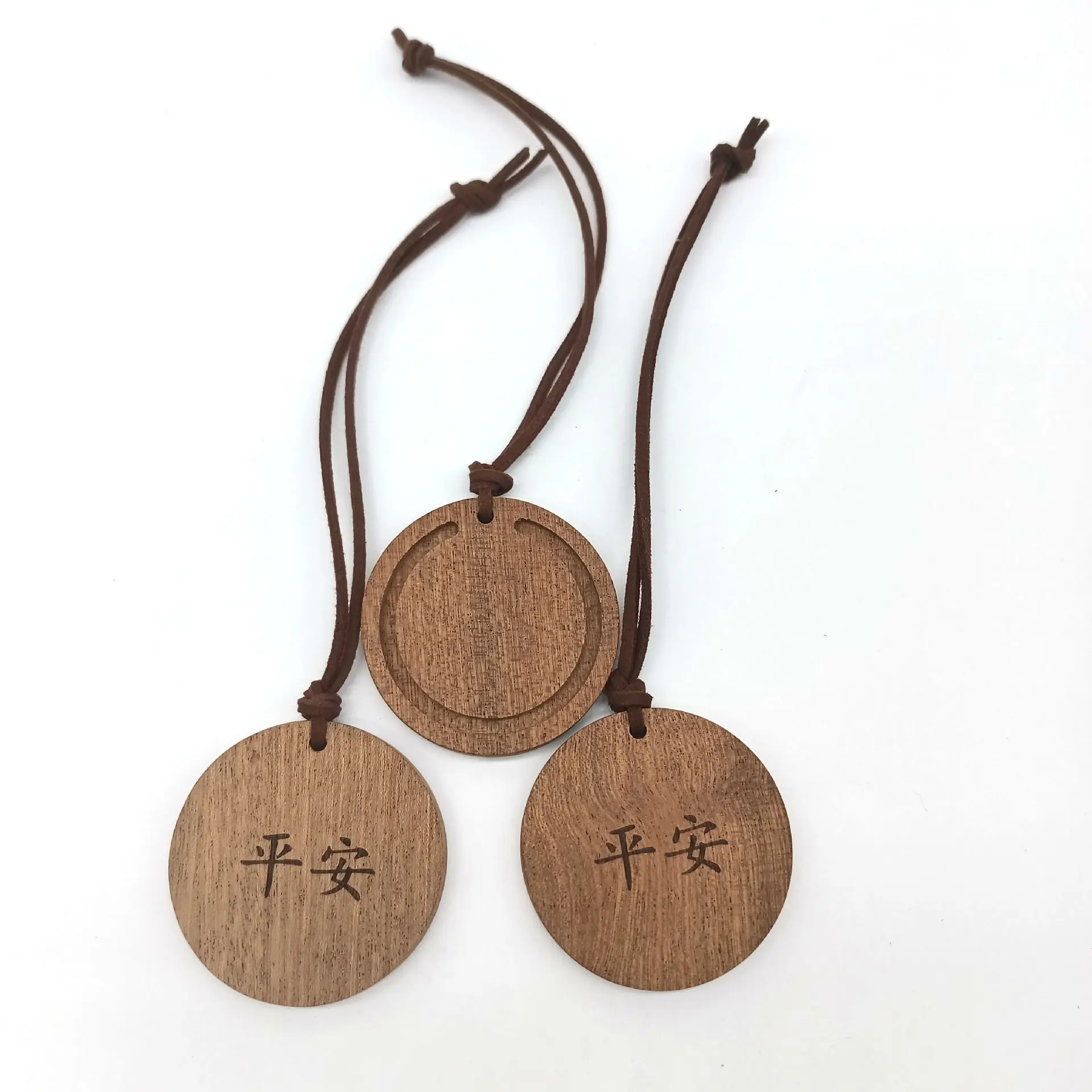 Spezialisierte DIY hängende runde Holzhandwerk für Ätherisches Öl Aufbewahrung und Dekoration