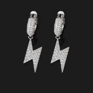 Pendientes de Aro Circulares con Circonitas Micro Pavimentadas, Estilo Hip Hop, Modernos y Únicos, Unisex, Joyería Europea y Americana Más Vendida - Product Image 2