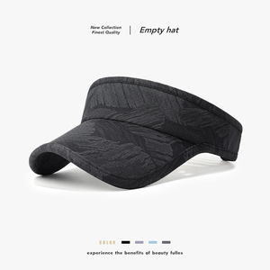 Casquette de soleil extensible OEM à double épissure gris foncé, personnalisable, écologique, qualité supérieure américaine, visière de sport - Product Image 1