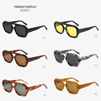 Lunettes de soleil polarisées épaisses en acétate de haute qualité 2025 – Vente en gros, style rétro, pour hommes et femmes, avec logo personnalisé, motif léopard