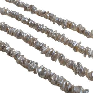 Nouvelles perles d'eau douce blanches de forme baroque de 8 à 10 mm, pétales, perles régénérées, trous empilés, matériaux faits à la main, en vrac - Product Image 5