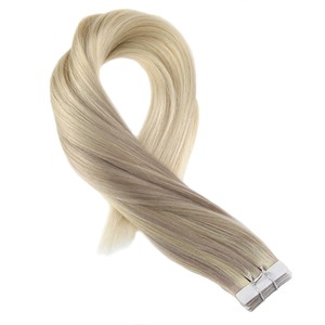 Bande de <span class=keywords><strong>cheveux</strong></span> indienne Lanrui <span class=keywords><strong>Cheveux</strong></span> #18 <span class=keywords><strong>fondu</strong></span> à #22 et #60 Extensions de bande de trame de peau blonde avec blanchiment - Product Image 2