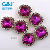 Strass à coudre double couche en verre motif Tournesol Poire, forme carrée large, pour DIY, matériaux pour accessoires capillaires élégants (bandeaux, épingles à cheveux)