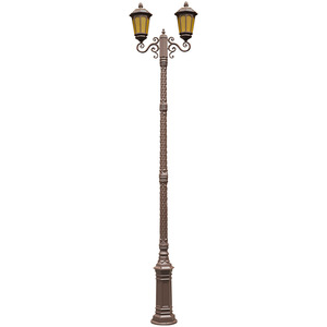 Lampadaire de jardin extérieur en fer avec abat-jour en verre LED, lumière blanc chaud 2700K, IP66, ampoule A19 non amovible, alimentation solaire AC 220V avec détecteur de mouvement - Product Image 4