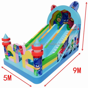 Parque de juegos interactivo de la familia del castillo del tobogán hinchable grande, tobogán hinchable seguro - Product Image 1