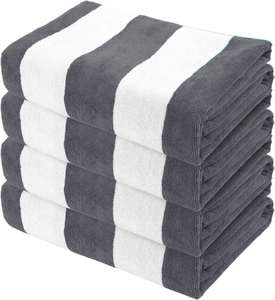 Serviette de plage personnalisée en velours rasé rayé, teint en fil, de qualité supérieure, en pur coton, luxueuse et magnifique, certifiée qualité. - Product Image 1