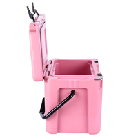 Glacière isotherme portable moderne de haute qualité 25L en PE rotomoulé, étanche, pour aliments et pêche, avec panneau solaire, réutilisable, pour 7 jours de conservation de la glace