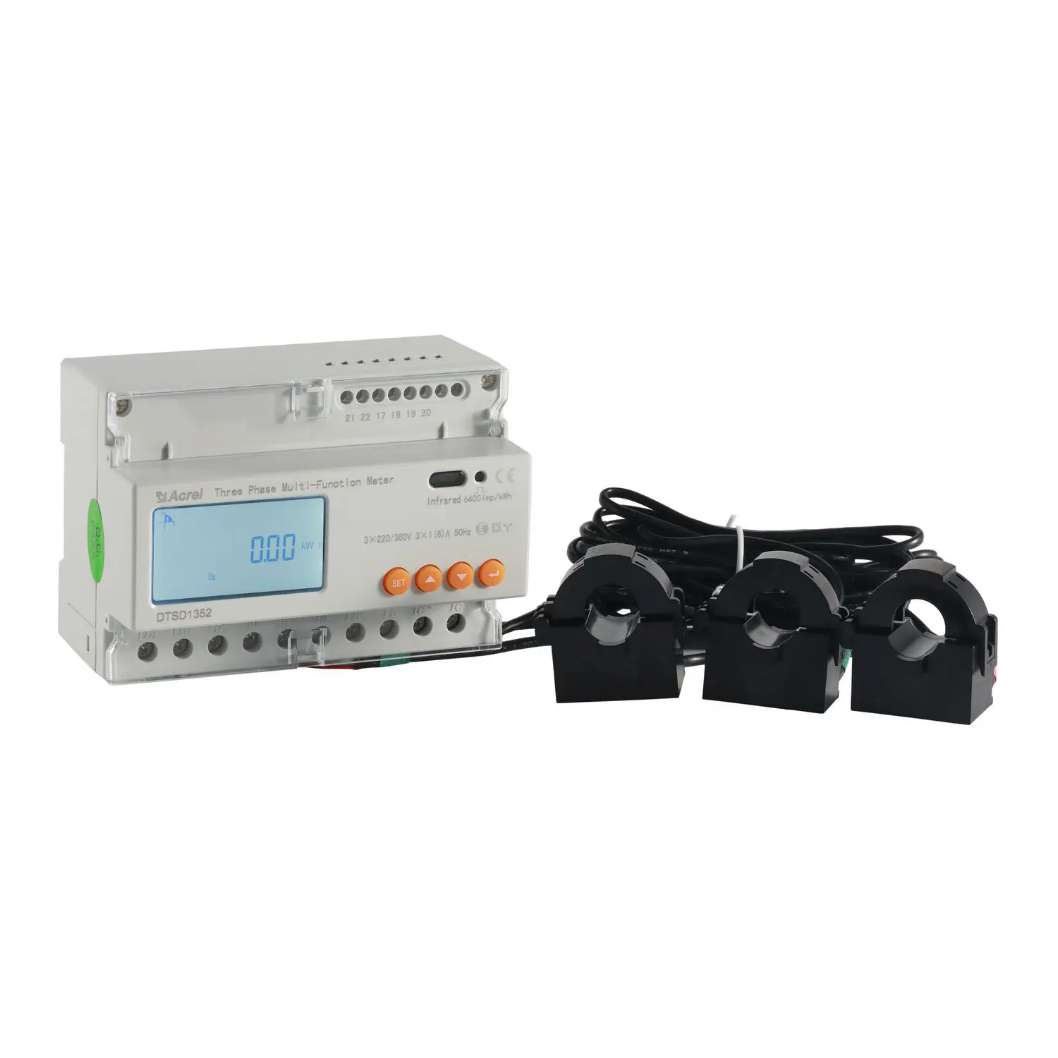 Acrel-medidor de panel solar multifuncional DTSD1352, medidor de potencia de CA con ct s y medidor de potencia de cableado con ct