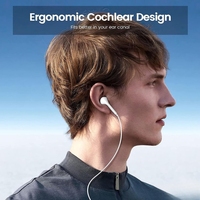 Écouteurs USB C portables, écouteurs intra-auriculaires filaires stéréo avec microphone et télécommande pour la salle de sport, le sport, le bureau, écouteurs filaires de type C