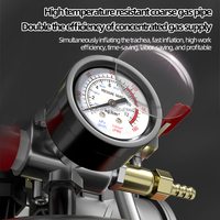 Compresseur d'air à piston industriel portable 220V 50Hz avec pompe, faible bruit, sans huile, 1100W, réservoir de 8L pour usage domestique