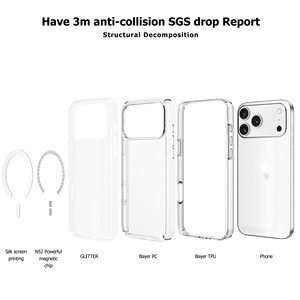Funda Magnética para <span class=keywords><strong>iPhone</strong></span> 17 <span class=keywords><strong>Pro</strong></span> Max, Carcasa Rígida de PC para <span class=keywords><strong>iPhone</strong></span> 17, 16, 15, <span class=keywords><strong>14</strong></span>, Grosor de 2.5mm, Personalizada de Fábrica - Product Image 4