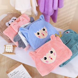 Toalla de Baño Infantil con Capucha, Manta de Coral para Bebé, Diseño de Dibujos Animados, Suave y Absorbente, con Bordes Bordados, Cojín de Baño - Product Image 3