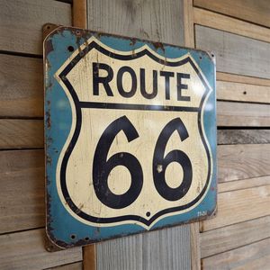 Venta al por mayor Impresión de letrero de metal Aluminio en relieve Ruta <span class=keywords><strong>66</strong></span> Letrero de metal Artesanía de coche Carteles de chapa vintage Placa de matrícula - Product Image 3
