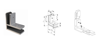Acier inoxydable 90 °   Connecteur d'angle en verre, pince verre-à-verre pour balustrade en verre sans cadre, quincaillerie de balustrade supérieure