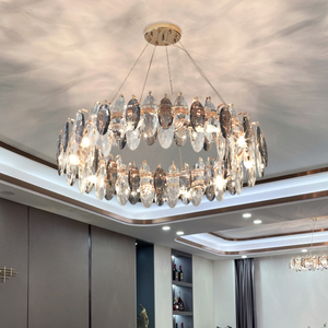 Decoración moderna, luz de comedor interior, lámpara europea, dormitorio, Araña de cristal K9 redonda de lujo - Product Image 3
