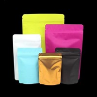 Sachets Doypack en aluminium coloré refermables avec fermeture éclair pour emballage alimentaire et stockage