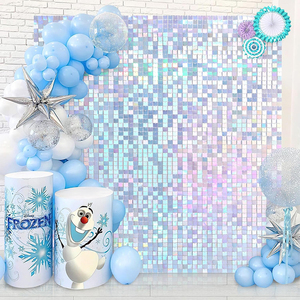 Panneau mural irisé arc-en-ciel scintillant Merri Wish Factory – Grande vente – Panneaux extérieurs à sequins pour toile de fond de mariage et de Noël - Product Image 6