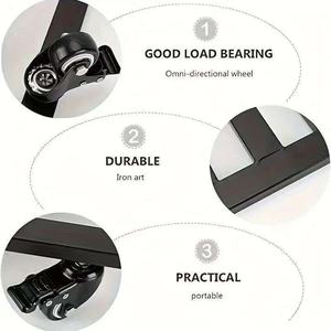 Support carré <span class=keywords><strong>en</strong></span> métal pour pots de fleurs avec roues intérieur/extérieur Poussoir à main ou plateau roulant pour la plantation de fleurs - Product Image 3