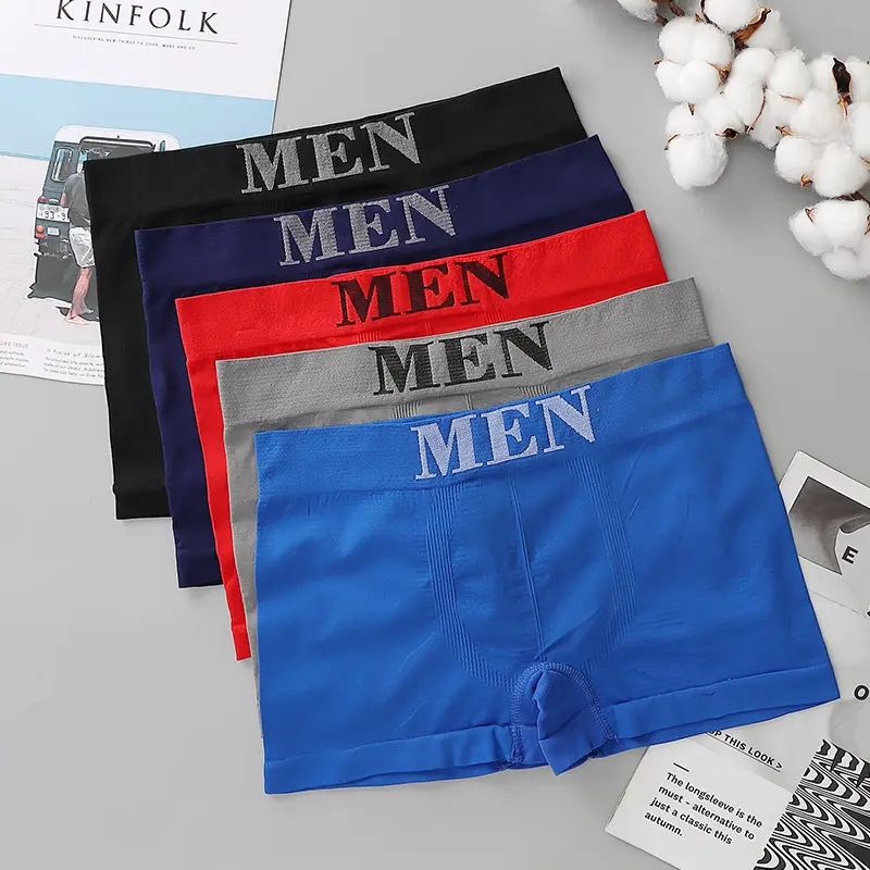 Brand Men's Wholesale Underwear Boxer Shorts Polyester Seamless Underwear