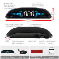 Nouveau combinateur OBD2 WiiYii B2 HUD OLED avec compteur de vitesse numérique TPMS, jauge de voiture bleue