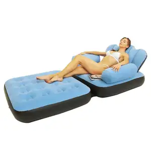 Novo sofá inflável reclinável 5 em 1, sofá inflável multifuncional preguiçoso e confortável ao ar livre