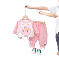 Vêtements pour enfants, ensemble en coton pour filles, printemps/automne, nouveau style 2024, bébé/enfant en bas âge, pull super féerique, ensemble deux pièces