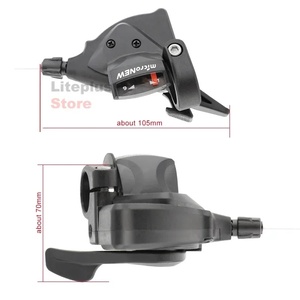 MicroNEW 3x7-3x11スピードMTB自転車ディレイラー前後シフトレバー、マウンテンバイクサイクリングパーツ、耐久性のある合金製 - Product Image 2